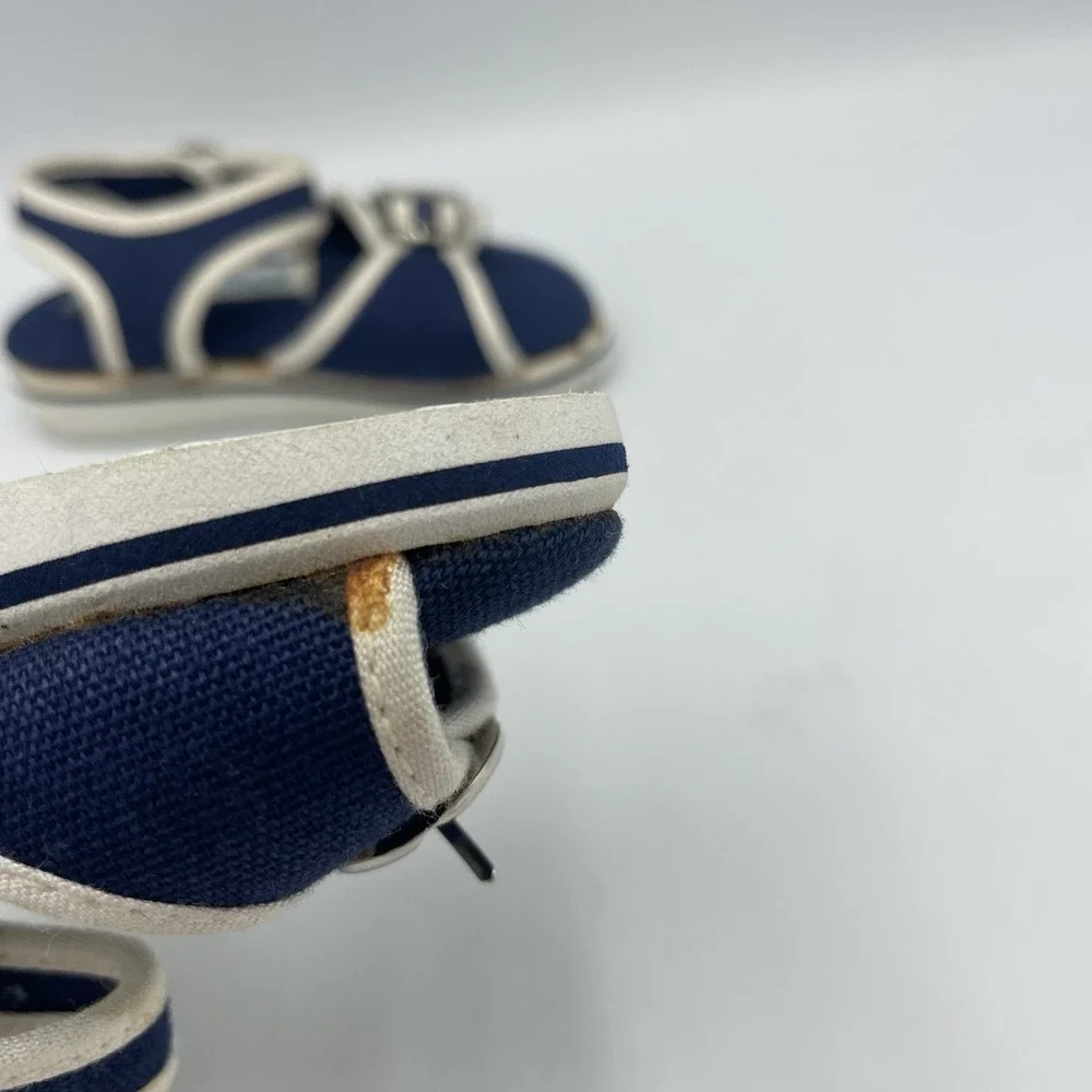 Vintage 1982 Smurf Baby Shoes Size 3 Sandals Peyo Buckles Blue‎